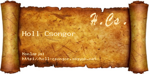 Holl Csongor névjegykártya
