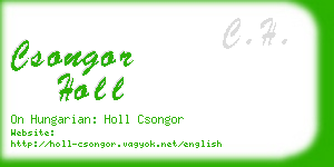 csongor holl business card